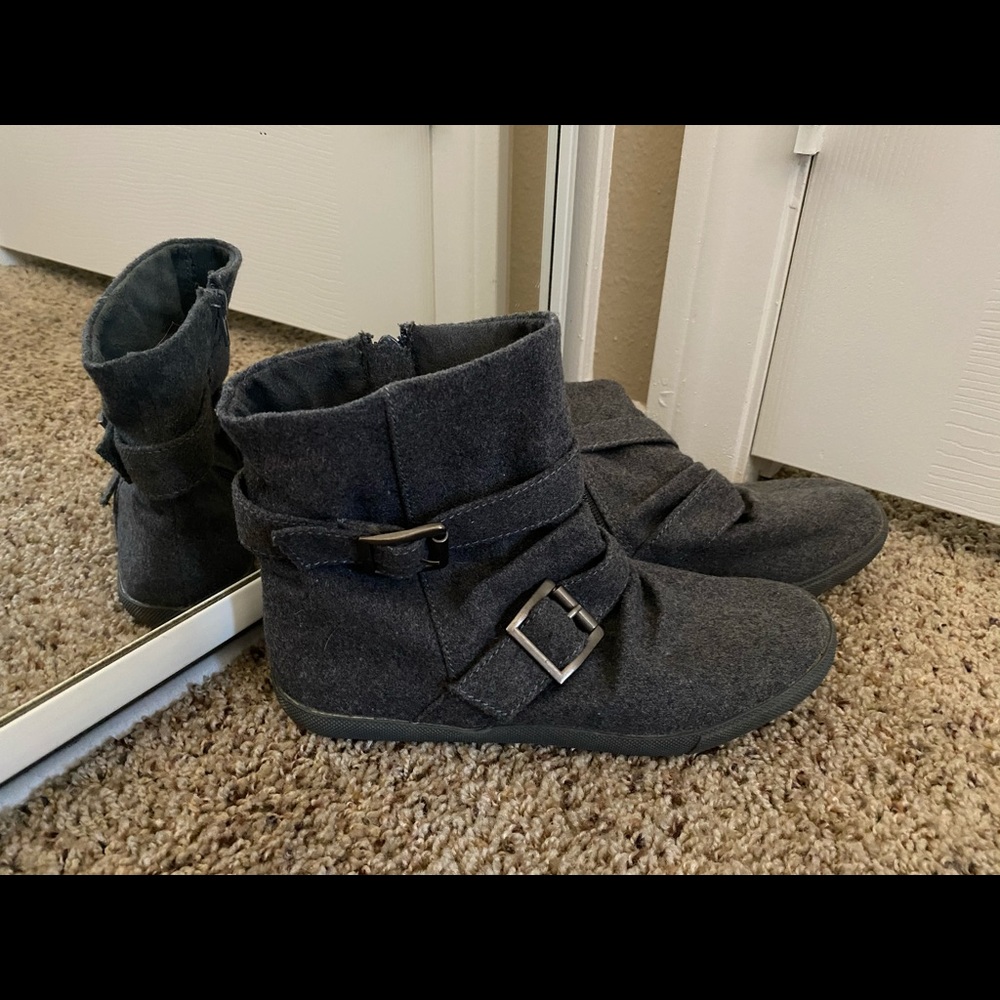 Gray booties